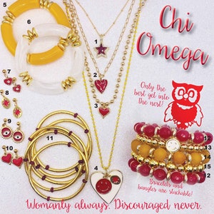 Chi Omega Jewelry