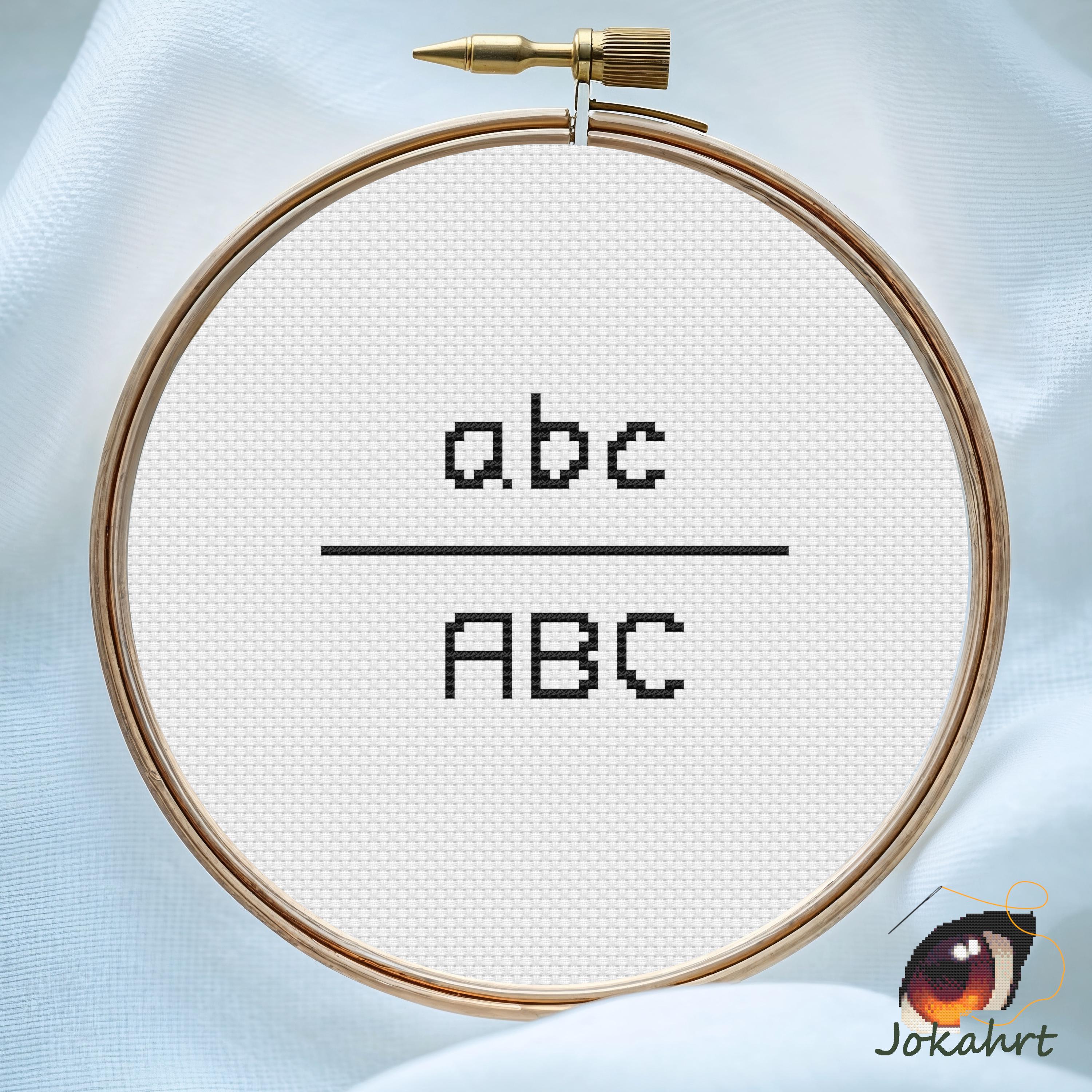 Pixel Art Alphabet Cross Stitch Pattern, Retro Font (PDF Pattern ...