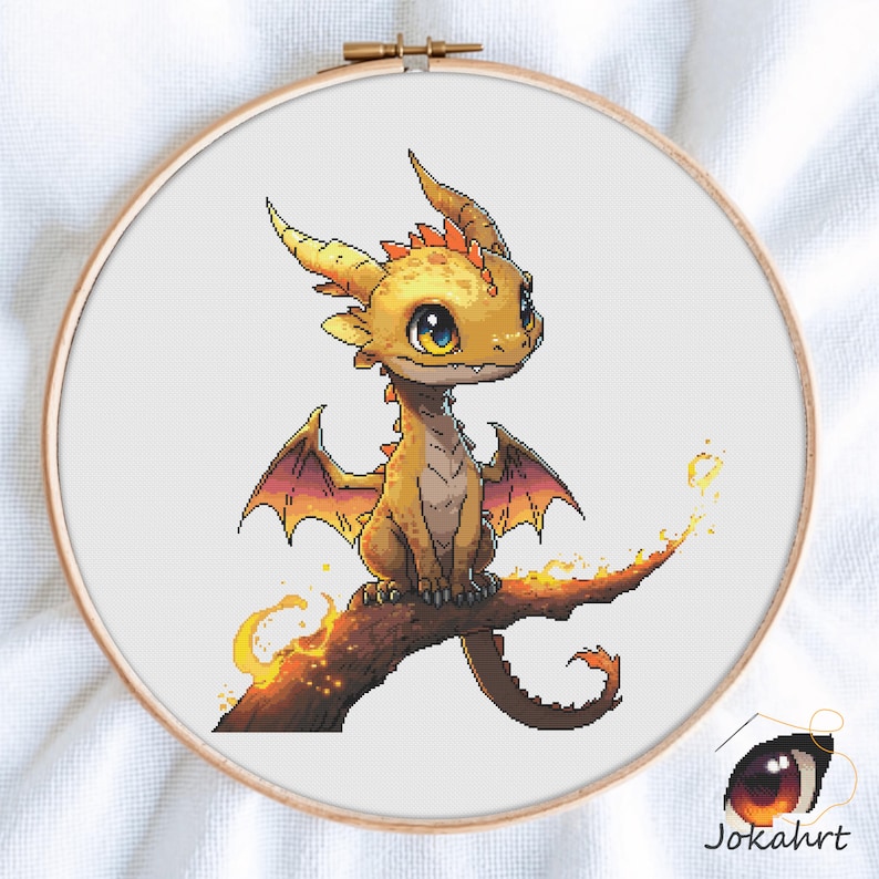 Dragon Cross Stitch Bundle PDF, Fantasy Dragon Pattern Set, Mythical DIY Gift Set, Instant Download image 3