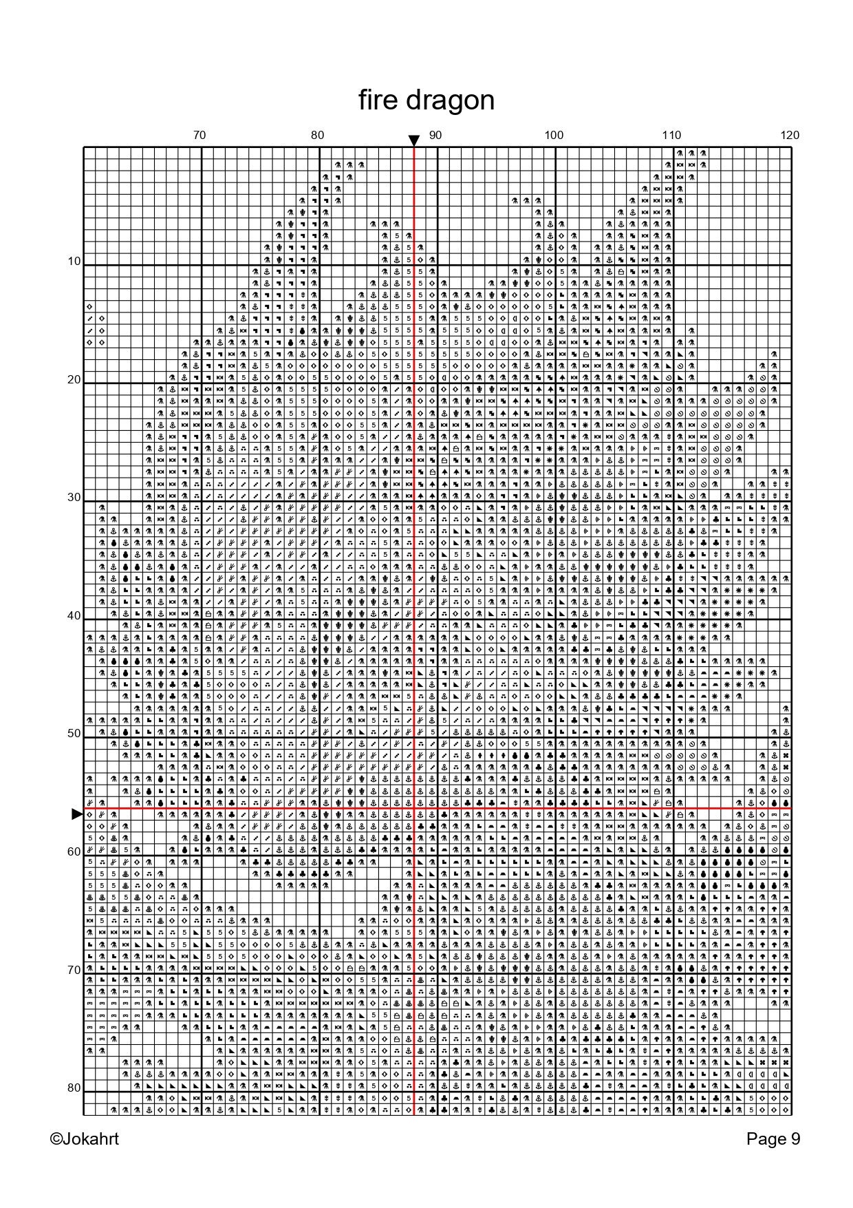 Fire Dragon Cross Stitch Pattern: Mythical Fantasy Design (PDF Download ...
