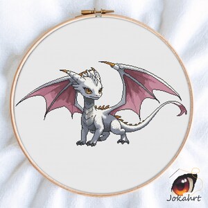 Dragon Cross Stitch Bundle PDF, Fantasy Dragon Pattern Set, Mythical DIY Gift Set, Instant Download image 5
