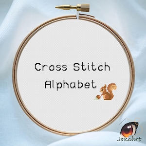Alphabet Cross Stitch Pattern PDF, Pixel Art Font X Stitch, Digital Letters Chart, Retro Gaming Stitch, DIY Cross Stitch Font
