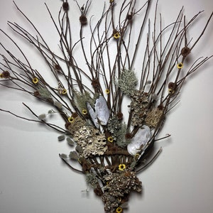 Upcycled Spray / Thirfted Wall Hanging - “Upstream” - 60x22 - Shipping included!