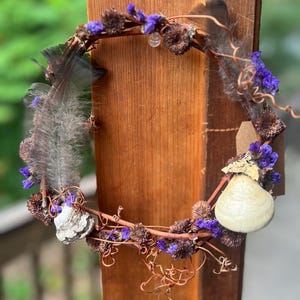 Foraged Wreath - “Midnight” - 9x9 - Mini Wreath
