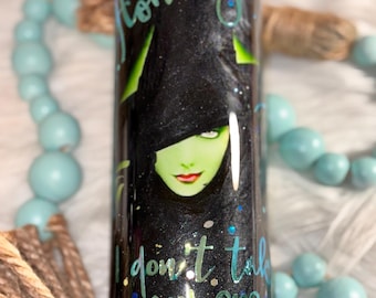 Vaso con purpurina ombré de Wicked Witch: Vaso de acero inoxidable hecho a mano