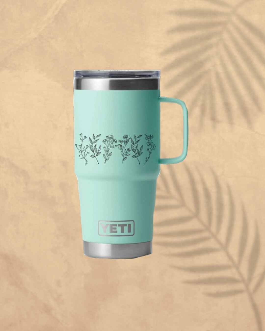 20oz Custom Personalized Name Brand Travel Mug With Handle Etsy