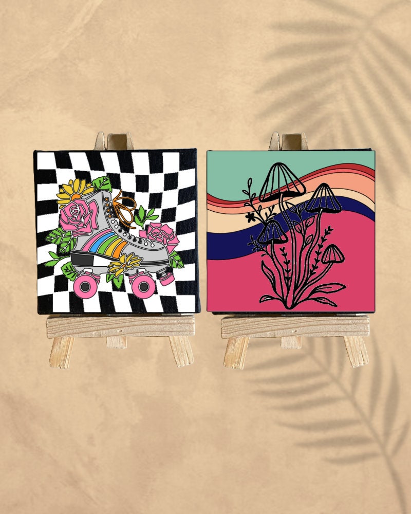 限定販売！！Signature Dayback Mini Canvas (4 colors) 4 X4 Mini Canvas - Etsy