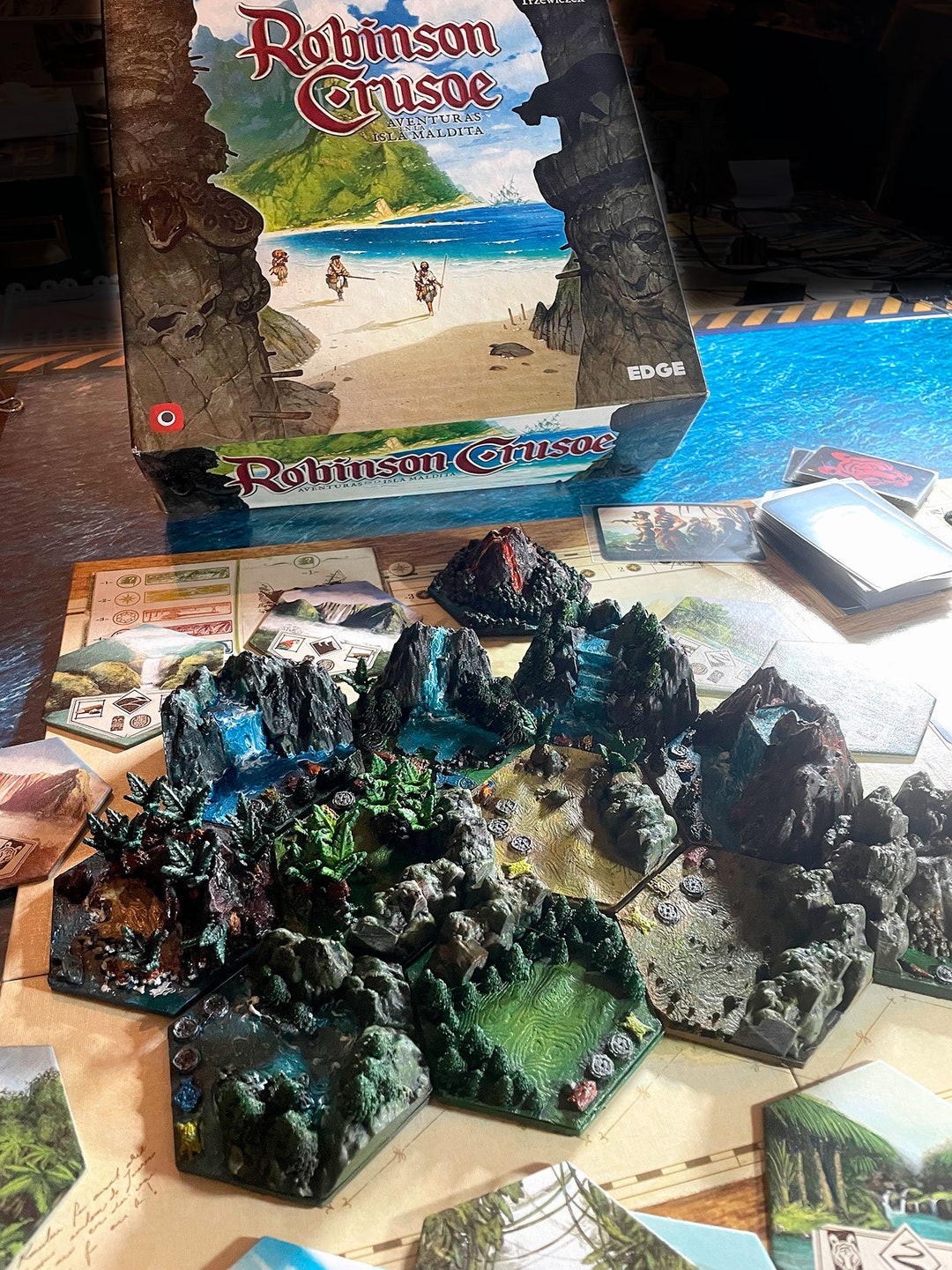 Robinson Crusoe Board Game. FPP/OBJ/STL Digital Files for 3D Printing