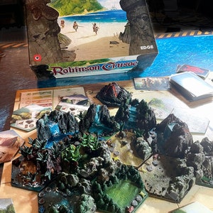 50% Discount. Robinson Crusoe - Board Game. FPP/OBJ/STL digital files for 3D printing. Includes 5 zip files with 12 files.