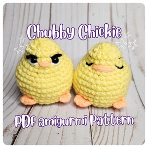 Chubby chick Amigurumi crochet pattern - Easter - adorable DIY crochet chick, easy beginner friendly PDF pattern, instant digital download