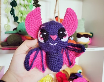 Halloween amigurumi Bat, beginner crochet pattern