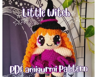 Crochet Little Witch Doll Amigurumi Pattern: Beginner Friendly (PDF)