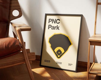 Pittsburgh Pirates Poster - PNC Park Print - MLB Art - Baseball Home Decor - Sports Wall Hanging - Sports Fan Memorabilia