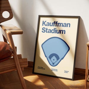 Kansas City Royals Poster - Kauffman Stadium Print - MLB Art - Baseball Home Decor - Sports Wall Hanging - Sports Fan Memorabilia
