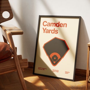 Baltimore Orioles Poster - Camden Yards Print - MLB Art - Baseball Home Decor - Sports Wall Hanging - Sports Fan Memorabilia