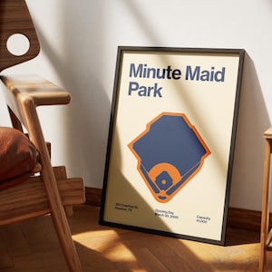 Houston Astros Poster - Minute Maid Park Druck - MLB Kunst - Baseball Wohnkultur - Sport Wandbehang - Sportfan Erinnerungsstücke
