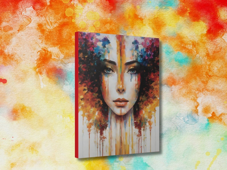 Lady of the Dreams Portrait of Blue Eyes Artwork Woman Expressive Face ...