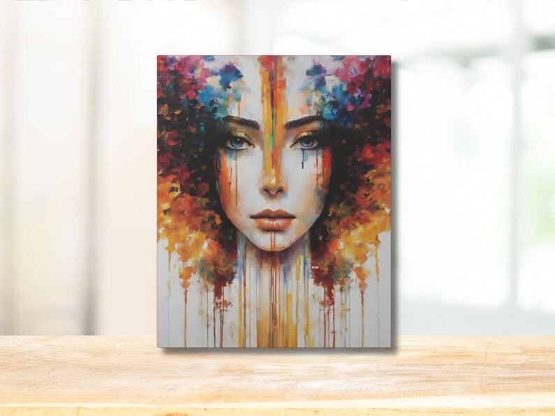 Lady of the Dreams Portrait of Blue Eyes Artwork Woman Expressive Face ...