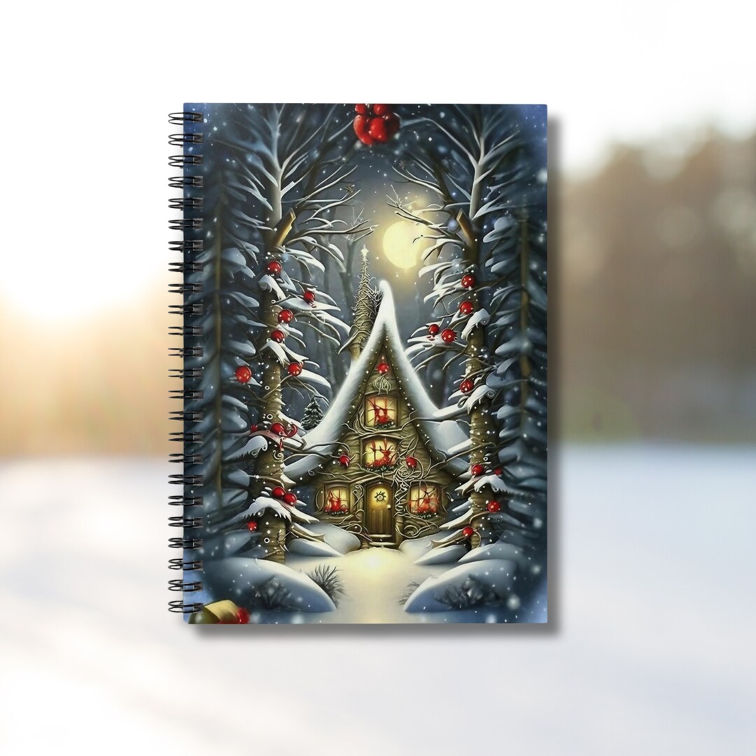 Spiral Notebook winter's Glow: Journal for Seasonal Reflection House ...