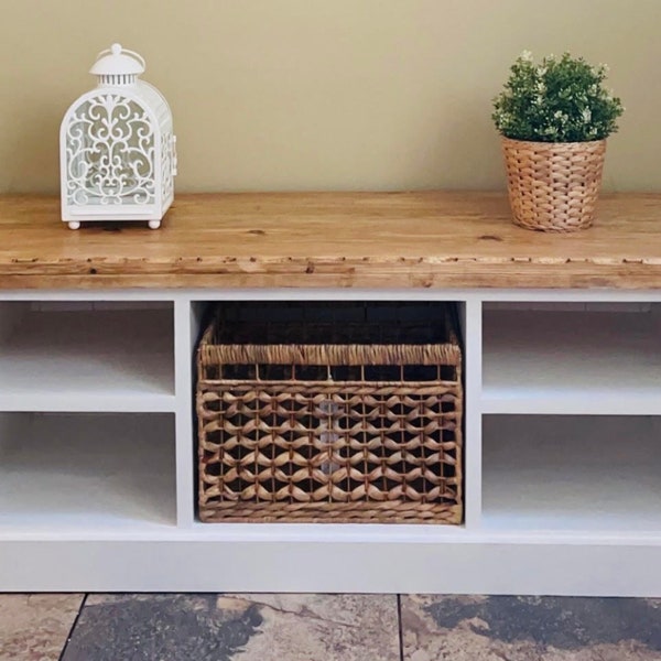 Wooden Hallway Bench Shoe Storage Rack Drawer Basket