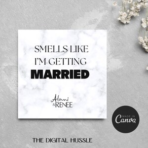 DIY Brautparty Kerze Design mit Canva Template - Sofort Download verfügbar