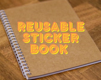 Reusable Sticker Book - Spiral Bound Kraft Paper Cover