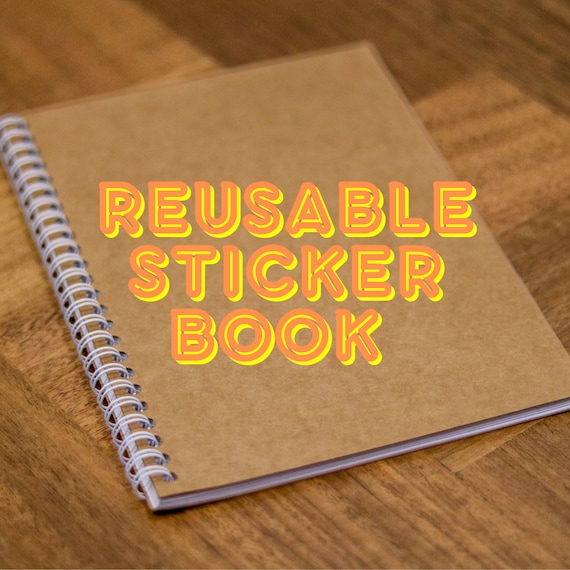 Reusable Sticker Book - Spiral Bound Kraft Paper Cover