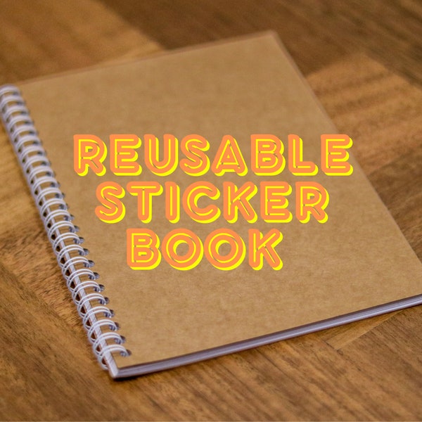 Reusable Sticker Book - Spiral Bound Kraft Paper Cover