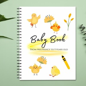 First Years Baby Book – Baby Memory Journal for Newborns, Keepsake Baby Scrapbook, First 5 Years Milestone Book, Personalized Baby Gift