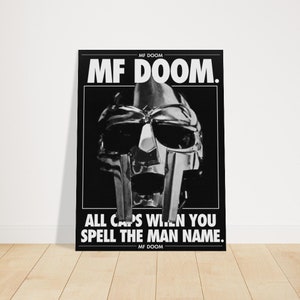 Doomsday By MF Doom Lyrics Print Can - Canvas Art Print