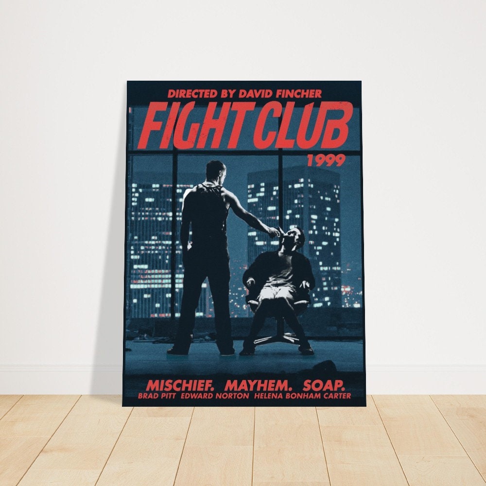 Fight Club Movie Poster Edward Norton Brad Pitt Wall Art 