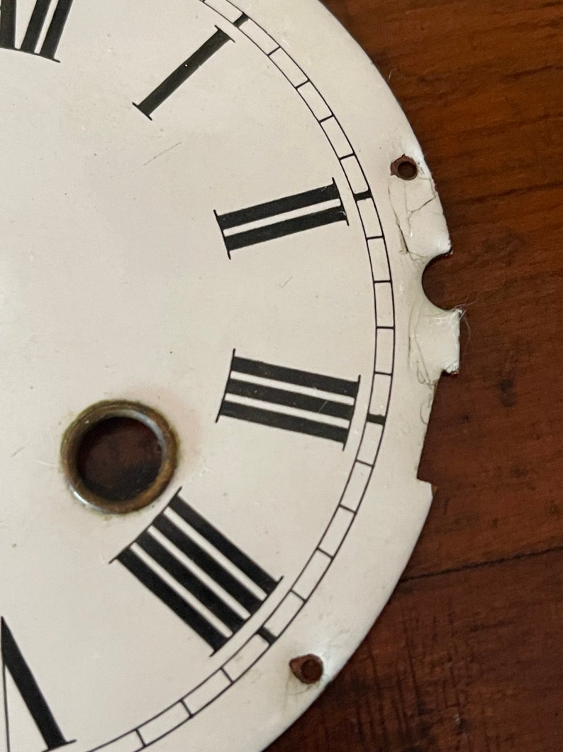 Small Enameled Clock Dial Etsy