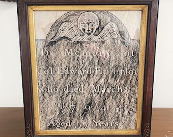 Framed Grave Rubbing