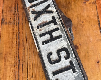 Vintage Street Sign and Frame