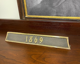 Vintage number plaque