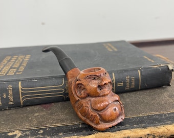 Vintage Wooden Buddha Pipe