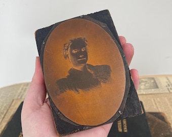 Antique Copper Negative Portrait