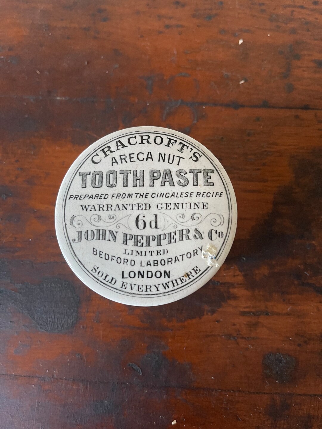 Antique Ironstone Toothpaste Pot Etsy