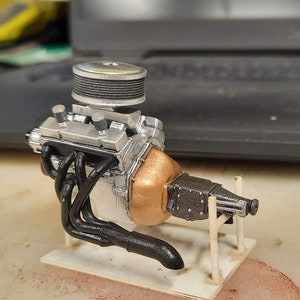 3d Resin Printed Racing Style Engine With Turn Down Headers. - Etsy