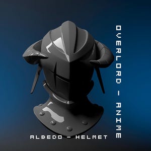 Albedo - Overlord Anime Inspired - Helmet & Neck Pieces STL Files – 3D Printable Anime Cosplay Model