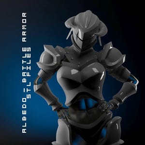 Albedo Full Armor STL Files – 3D Printable Cosplay from Anime Overlord