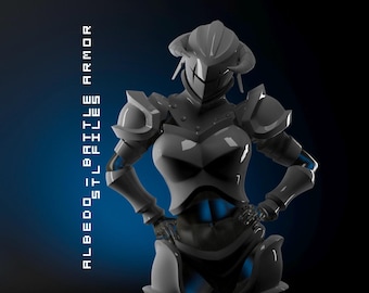 Albedo Full Armor STL Files – 3D Printable Cosplay from Anime Overlord