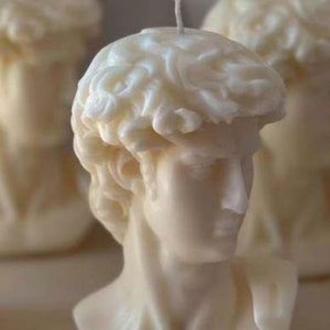 Statue of David Candle David head Greek Statue Bust Sculpture Candle Michelangelo's David Greek Candle Aesthetic Candle Gift image 5