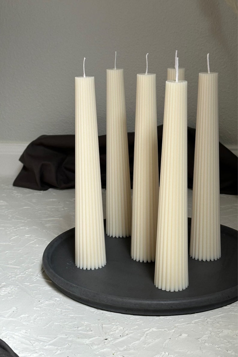Bulk Greko Column Ribbed Candle Ribbed Pillar Candle Etsy