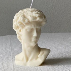 Statue of David Candle David head Greek Statue Bust Sculpture Candle Michelangelo's David Greek Candle Aesthetic Candle Gift image 4