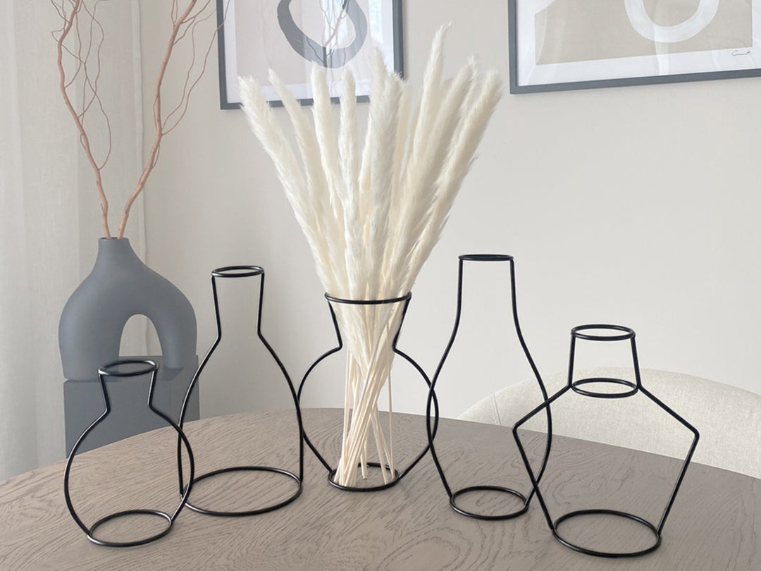 Silhouette Vase Black Outline Vases Nordic Outline Vase Minimalist