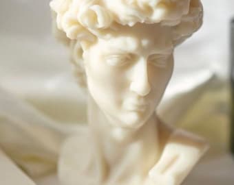 Statue of David Candle | David head | Greek Statue | Bust | Sculpture Candle | Michelangelo's David | Greek Candle | Aesthetic Candle | Gift