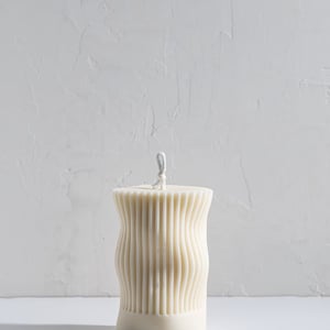 Irregular Pillar Candle | Wavy Candle | Wave Shape Candle | Pillar Candle | Aesthetic Decor | Minimalist Home Decor | Aesthetic Candle
