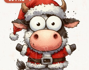 Christmas Animals Clipart – 50 PNG Designs, Commercial Use (Digital Download)
