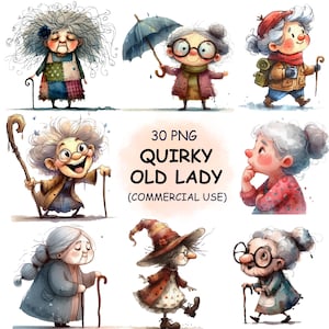 Abuela divertida PNG: caricatura de anciana peculiar, imagen de sublimación de abuela caprichosa, descarga digital para manualidades y camisetas